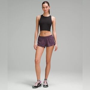 Lululemon $68 Hotty Hot Low-Rise Lined Short 2.5", Purple Shorts Size 4 Tall